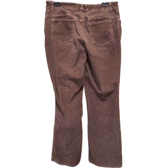 St Johns Bay Corduroy Pants Women Size 8 Brown Bootcut Academia Preppy Cotton - Picture 2 of 6
